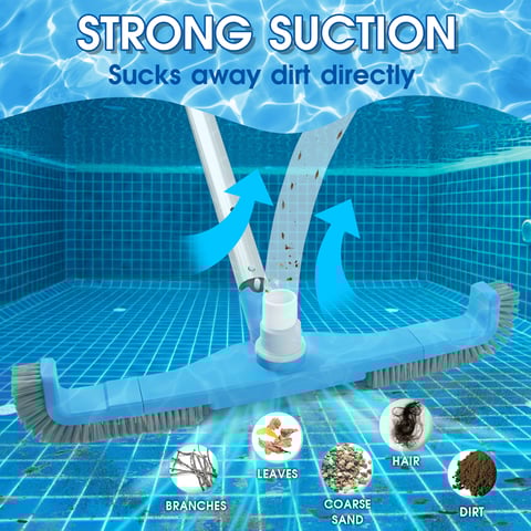 90 curved pool vacuum brush head